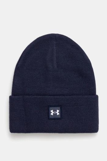 Čepice Under Armour modrá barva, z husté pleteniny