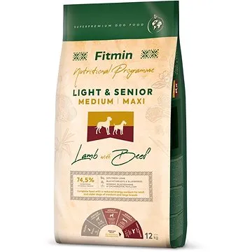 Fitmin dog medium maxi light senior lamb