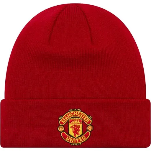 New Era CORE CUFF BEANIE MANCHESTER UNITED Pánský kulich, červená, velikost UNI