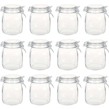 Sklenice s pákovým uzávěrem 12 ks 1 l