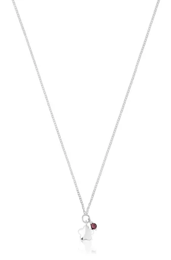 Tous Stříbrný náhrdelník s rhodolitem Bold Motif 1003874600