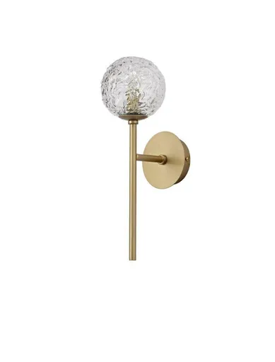 NOVA LUCE nástěnné svítidlo MIRANO čiré strukturované sklo a mosaz zlatá G9 1x5W 230V IP20 bez žárovky 9960271