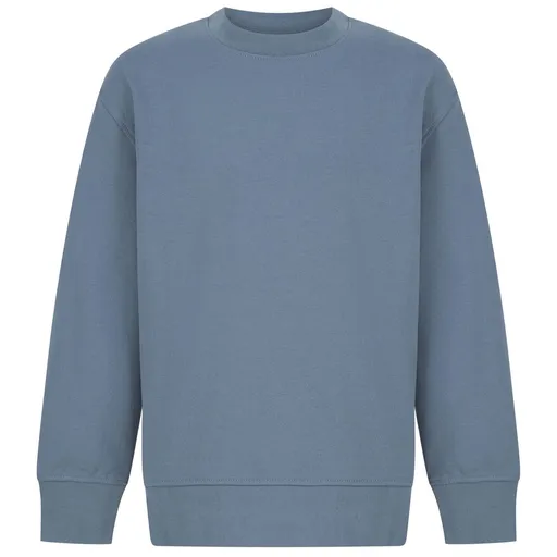 SF (Skinnifit) Dětská udržitelná mikina přes hlavu - Denim | 9-10 let