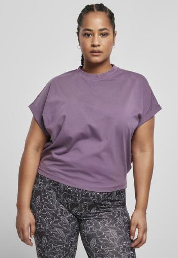 Urban Classics Ladies Short Pigment Dye Cut On Sleeve Tee duskviolet - XS