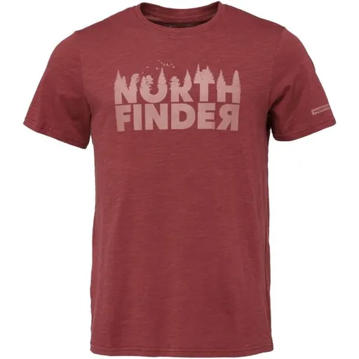 Northfinder JOSEF Pánské outdoorové triko, vínová, velikost