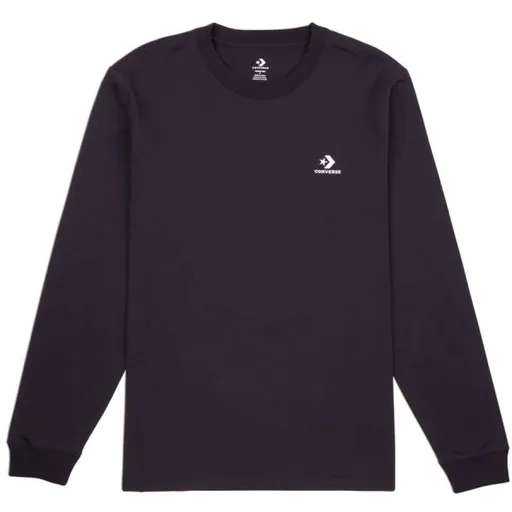 Converse STANDARD FIT STAR CHEV EMB Pánské tričko s dlouhým rukávem, černá, velikost