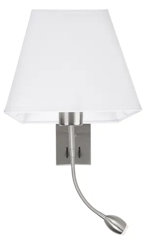 Nova Luce Elegantní nástěnná lampa Valencia s LED diodou na flexibilním rameni - 40 W / 3 W LED, chrom NV 8127402