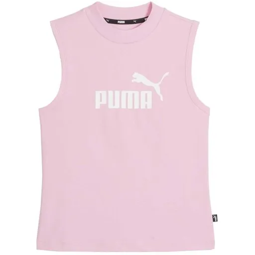 Puma ESSENTIALS+ SLIM LOGO TANK Dámské tílko, růžová, velikost