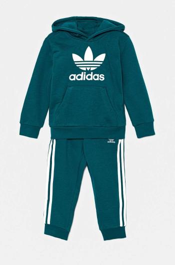 Dětská tepláková souprava adidas Originals HOODIE SET zelená barva, IY4789