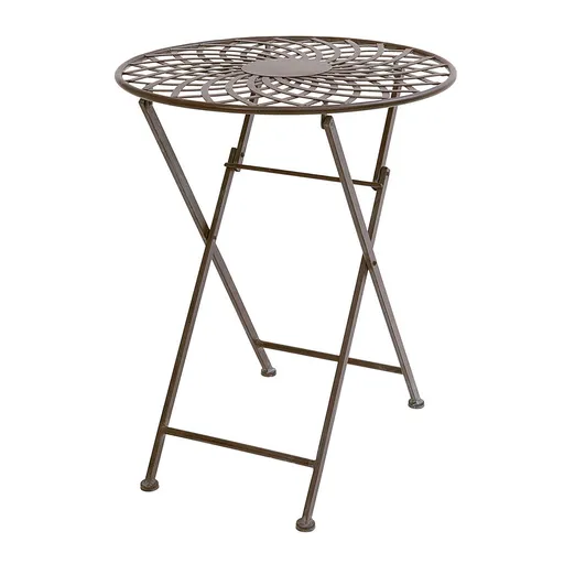 MANDALA GARDEN Zahradní stůl 58 cm - tm. hnědá