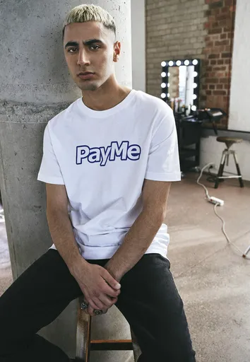 Mr. Tee Pay Me Outline Tee white - M