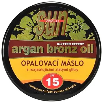 VIVACO Arganové opalovací máslo Bronze Glitter OF 15 200 ml (8595635201677)