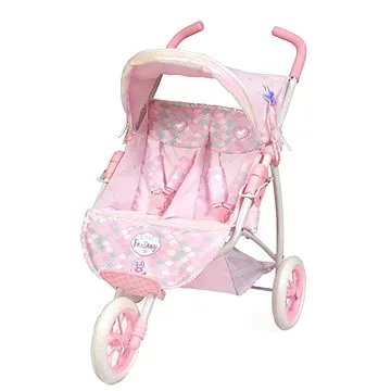 DeCuevas 90341 skládací kočárek tříkolový pro dvojčata panenky ocean fantasy 2021 - 75 cm (4897022903411)