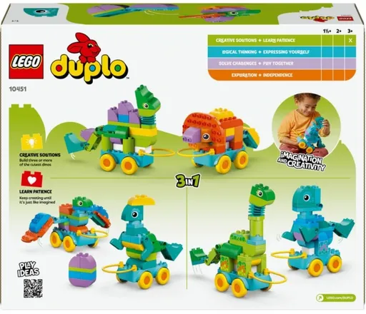 3 v 1: Dinosauři na kolečkách - Lego Duplo (10451)