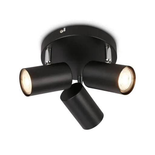 BRILONER Supo stropní bodové svítidlo - GU10 patice, max. 9W, nastavitelné, 3-ramenné, černá 2365035