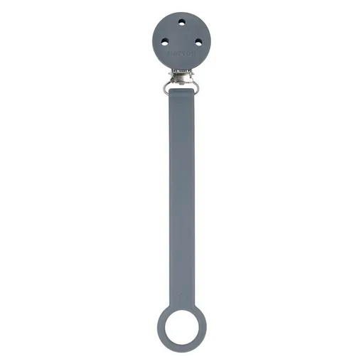 NATTOU Klip na dudlík silikon dark grey