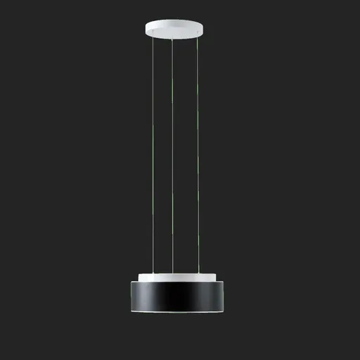 OSMONT ERI71352 ERIS LEC2 závěsné skleněné svítidlo bílá / bílo - černá IP40 3000/4000 K 14W LED DALI