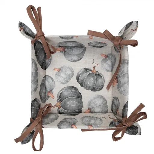 Bavlněný košík na pečivo s dýněmi Country Style Pumpkin - 35*35*8 cm CSP47
