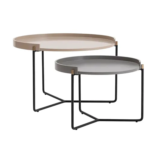 Odkládací stolek Mandy Beige, 2 ks
