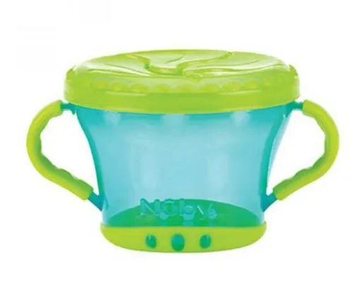 NUBY Miska s oušky na svačinu 12 m+, modrá