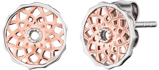 Engelsrufer Stříbrné bicolor náušnice Mandala ERE-DREAM-BI-ST