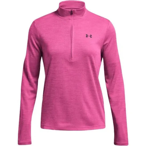 Under Armour TECH TEXTURED 1/2 ZIP Dámské triko s dlouhým rukávem, růžová, velikost L