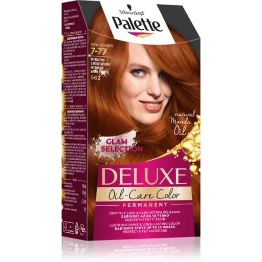 Schwarzkopf Palette Deluxe permanentní barva na vlasy odstín 7-77 (562) Intenzivní zářivě měděný 1 ks