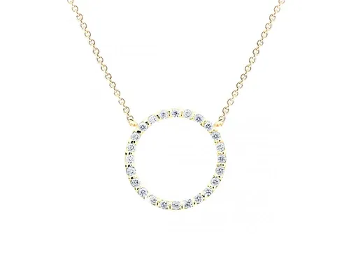 Cutie Diamonds Náhrdelník ze žlutého zlata s diamanty Kroužek DZ6323-40-00-X-1 50 cm