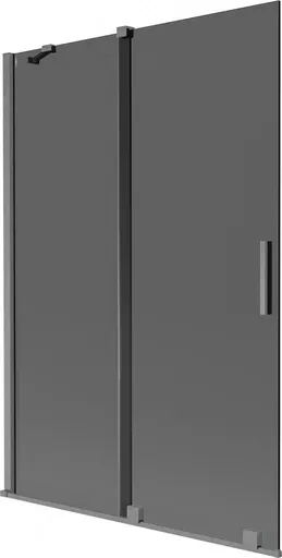 MEXEN/S Velar dvoukřídlá posuvná vanová zástěna 120 x 150, grafit, grafit kartáčovaná 896-120-000-41-66