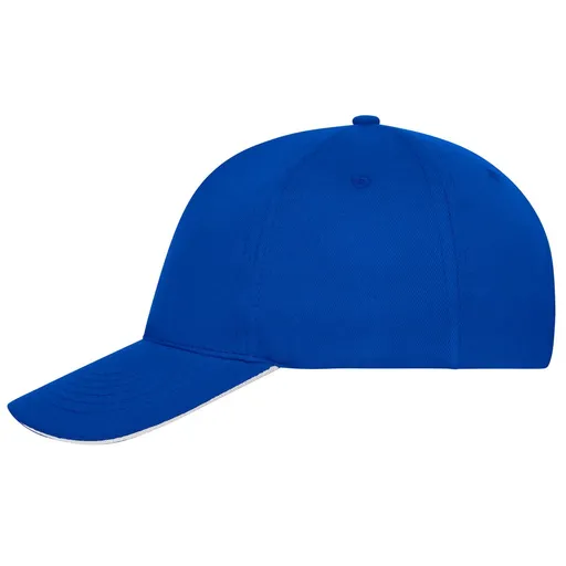 Myrtle Beach (Daiber) Kšiltovka z bio bavlny sandwich MB6238 - Královská modrá / bílá