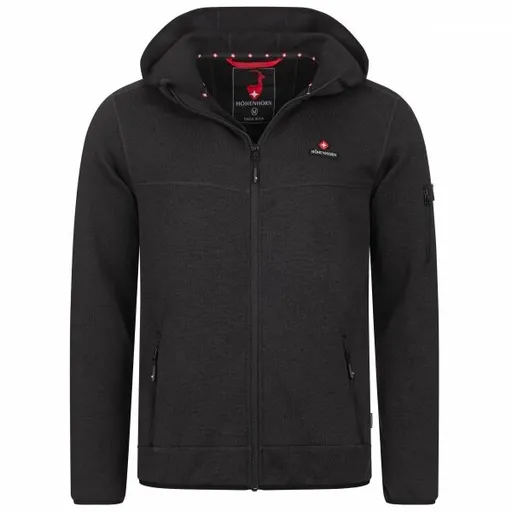 HÖHENHORN TACUL Pánská fleecová mikina, tmavě šedá, velikost