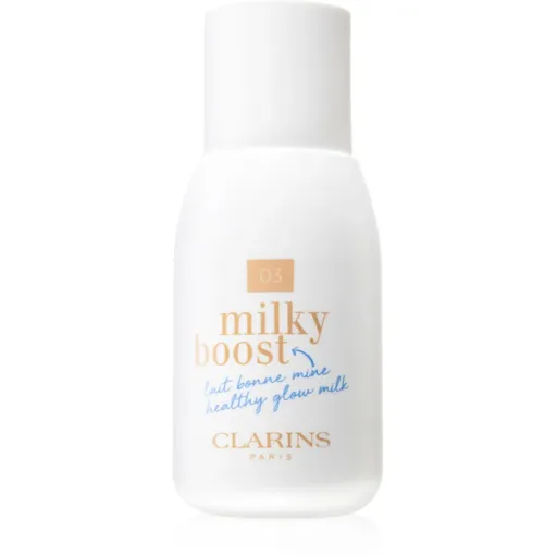 Clarins Milky Boost tónovací mléko pro sjednocení barevného tónu pleti odstín 03 Milky Cashew 50 ml