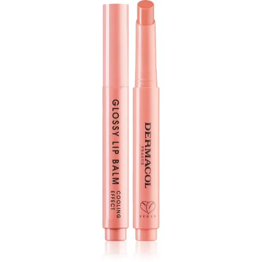 Dermacol Beauty Stick Glossy Lip Balm pečující lesk na rty s chladivým účinkem vůně 03 Peach 2.2 g