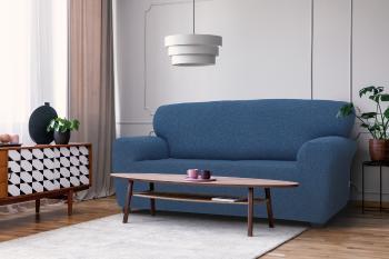 Poťah na sedačku multielastický, Denia, modrý trojkreslo 180 - 220 cm