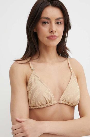 Plavková podprsenka MICHAEL Michael Kors STRING BIKINI TOP béžová barva, mírně vyztužený košík, MM13094