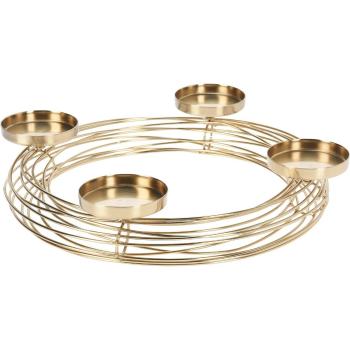 Coroană de Advent Simple auriu, 35 x 7 cm