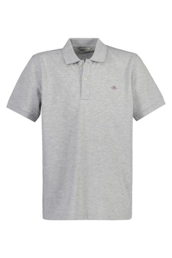 POLOKOŠILE GANT SHIELD SS PIQUE LIGHT GREY MELANGE