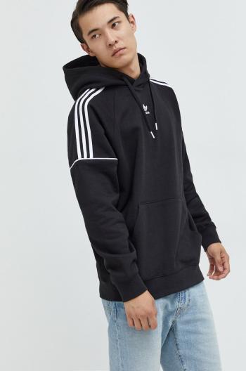 Bavlněná mikina adidas Originals pánská, černá barva, s aplikací, HK7309-BLACK