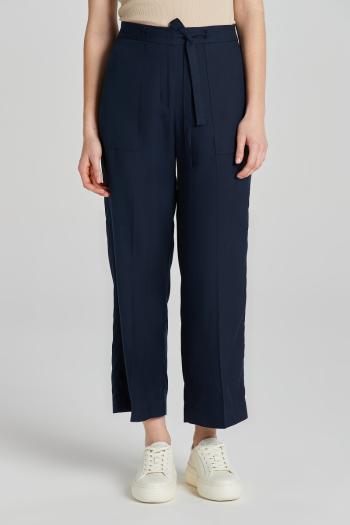 KALHOTY GANT REL TIE WAIST PANTS EVENING BLUE