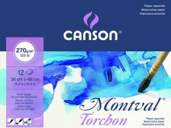 Akvarelový blok Canson Montval Torchon 36x48cm 270g 12 listů