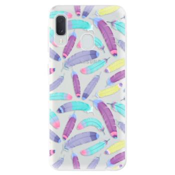 Odolné silikonové pouzdro iSaprio - Feather Pattern 01 - Samsung Galaxy A20e