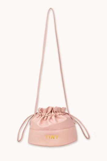 Detská kabelka Tinycottons SOLID BUCKET BAG ružová farba, AW25-510