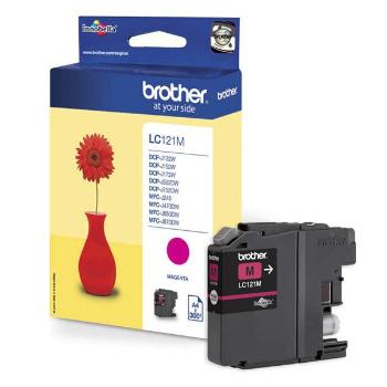 BROTHER LC-121 - originální cartridge, purpurová, 300 stran