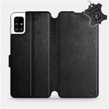 Flipové pouzdro na mobil Samsung Galaxy M51 - Černé - kožené - Black Leather (5903516365753)