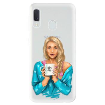 Odolné silikonové pouzdro iSaprio - Coffe Now - Blond - Samsung Galaxy A20e