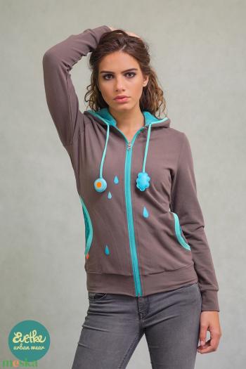 Zip pulcsi- Barna- DROP