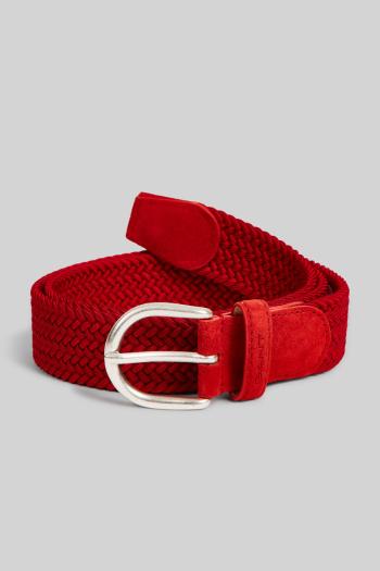 OPASEK GANT ELASTIC BRAID BELT BRIGHT RED