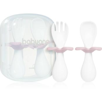 BabyOno Be Active Ergonomic Utensils for Children příbor Pink 12 m+ 2 ks