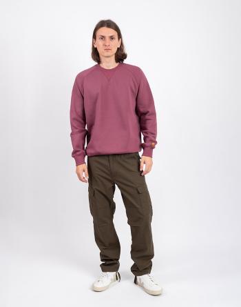 Carhartt WIP Chase Sweat Dusty Fuchsia/Gold XL