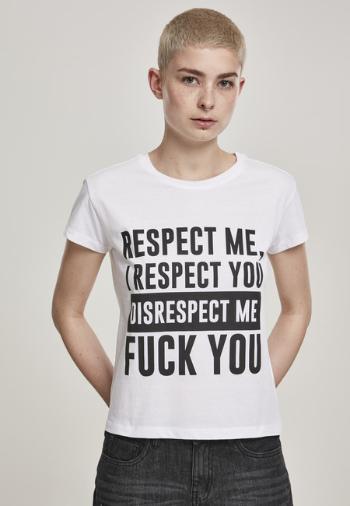 Mr. Tee Ladies Respect Me Tee white - XS